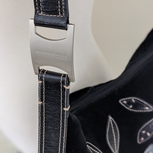 Kenneth Cole black bag with fringes, so cool and trendy! Fringes are in! - Picture 2 of 5